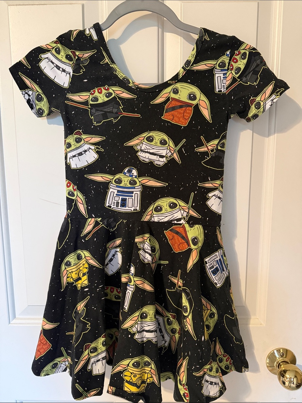 WRK Star Wars Grogu Yoda Skirted Leo Dress